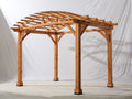 Pavillon Massivholz 300x300x250 cm - Naturbraun - Offener Gartenpavillon mit Pergoladach